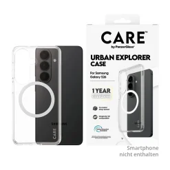 PanzerGlass CARE Urban Explorer Case transparent w. white Qi Samsung Galaxy S26