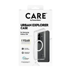 PanzerGlass CARE Urban Explorer Case transparent w. white Qi Samsung Galaxy S26