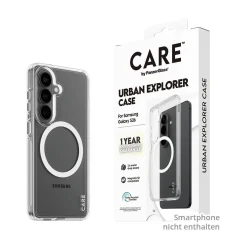 PanzerGlass CARE Urban Explorer Case transparent w. white Qi Samsung Galaxy S26