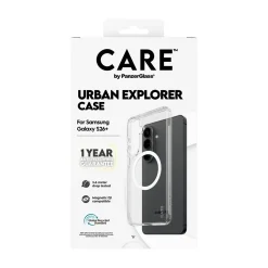 PanzerGlass CARE Urban Explorer Case transparent w. white Qi Samsung Galaxy S26+