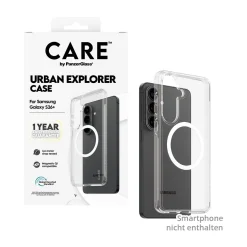 PanzerGlass CARE Urban Explorer Case transparent w. white Qi Samsung Galaxy S26+