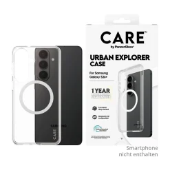PanzerGlass CARE Urban Explorer Case transparent w. white Qi Samsung Galaxy S26+