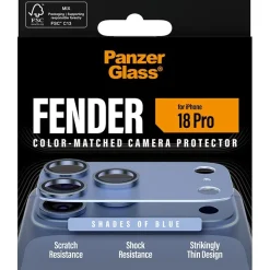 PanzerGlass Fender Camera Lens Protector shades of blue iPhone 18 Pro