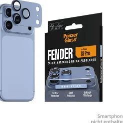 PanzerGlass Fender Camera Lens Protector shades of blue iPhone 18 Pro