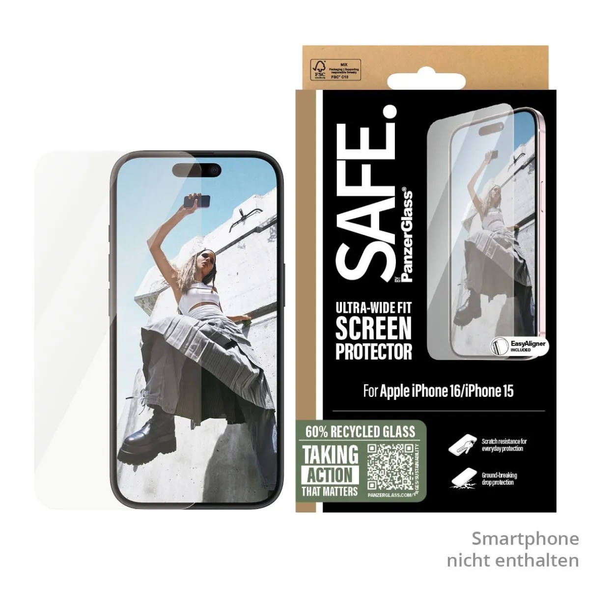 PanzerGlass SAFE. SP iPhone 16 UWF