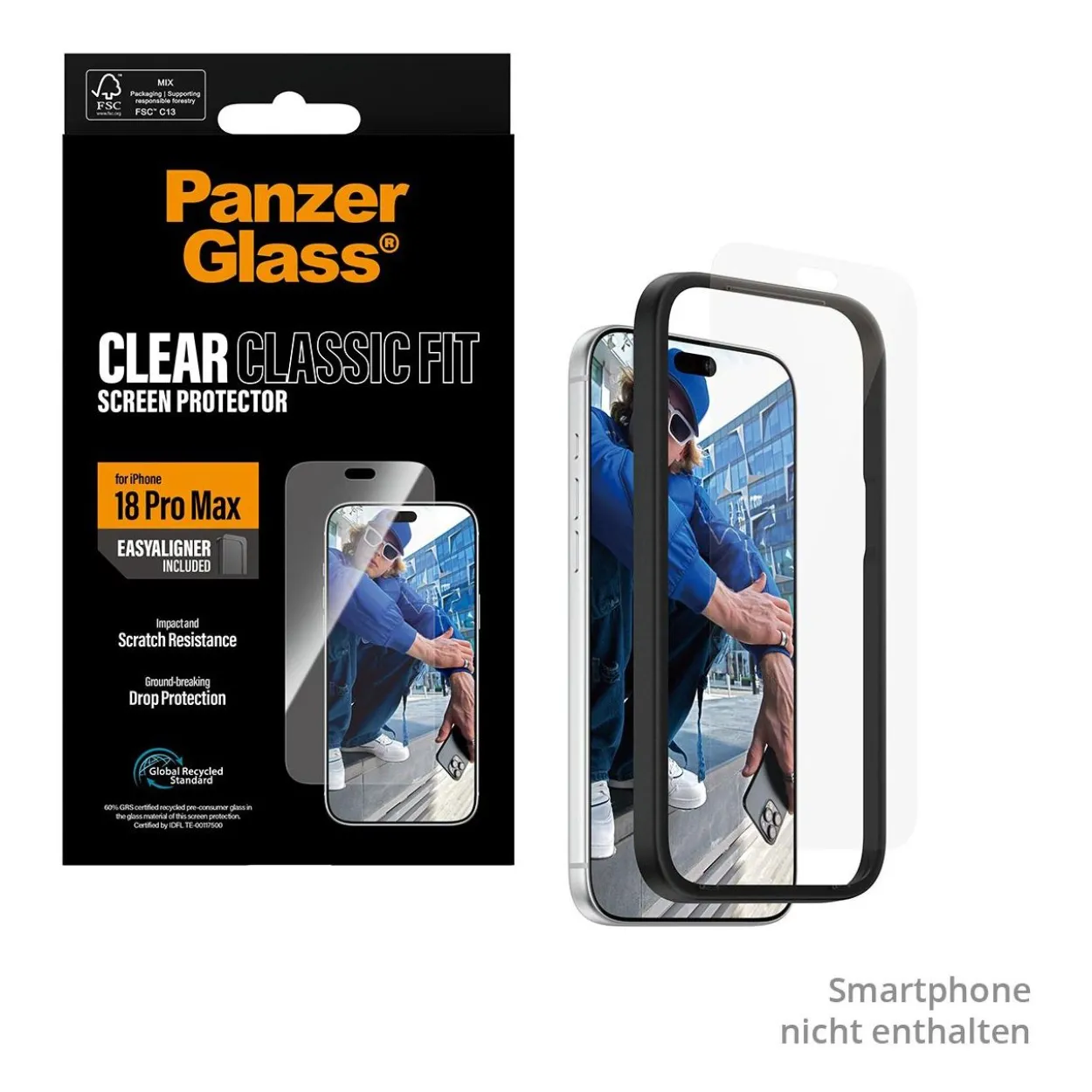 PanzerGlass Screen Protector iPhone 18 Pro Max - Classic Fit