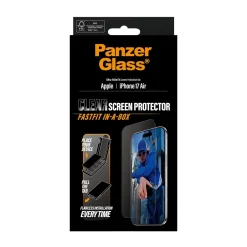 PanzerGlass SCREEN PROTECTOR W. BLACK FRAME AIR ULTRA-WIDE FIT W. FASTFIT IN