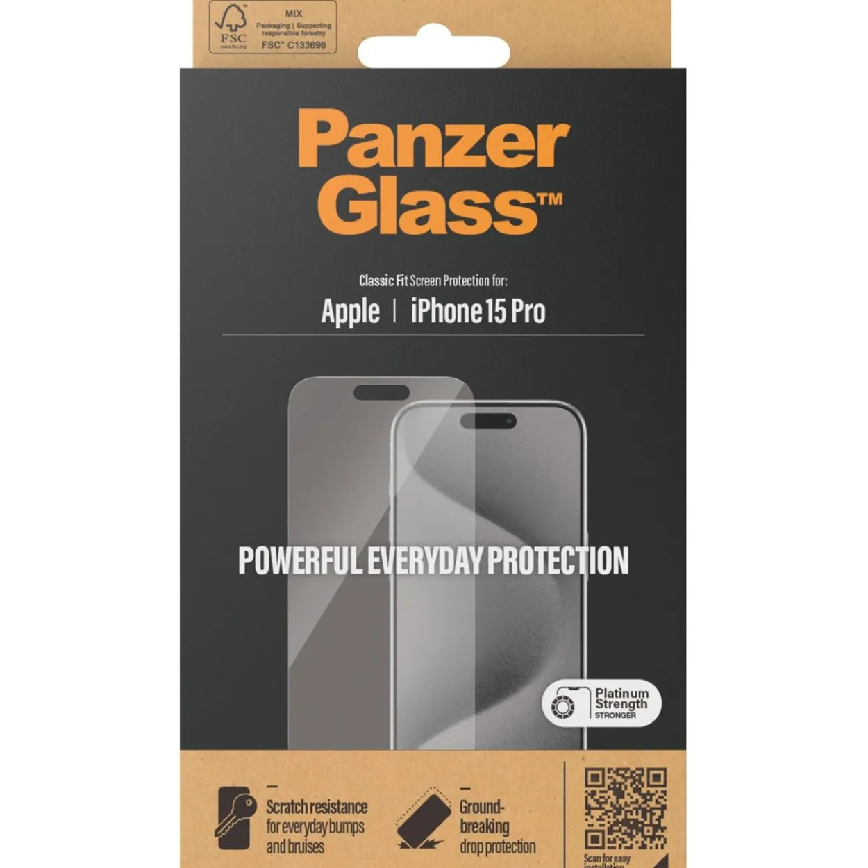 PanzerGlass SP iPhone 15 Pro Classic Fit