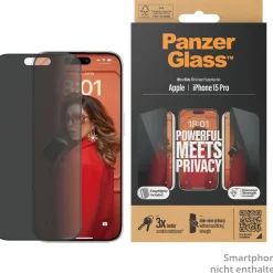 PanzerGlass SP iPhone 15 Pro UWF Privacy m. Applikator