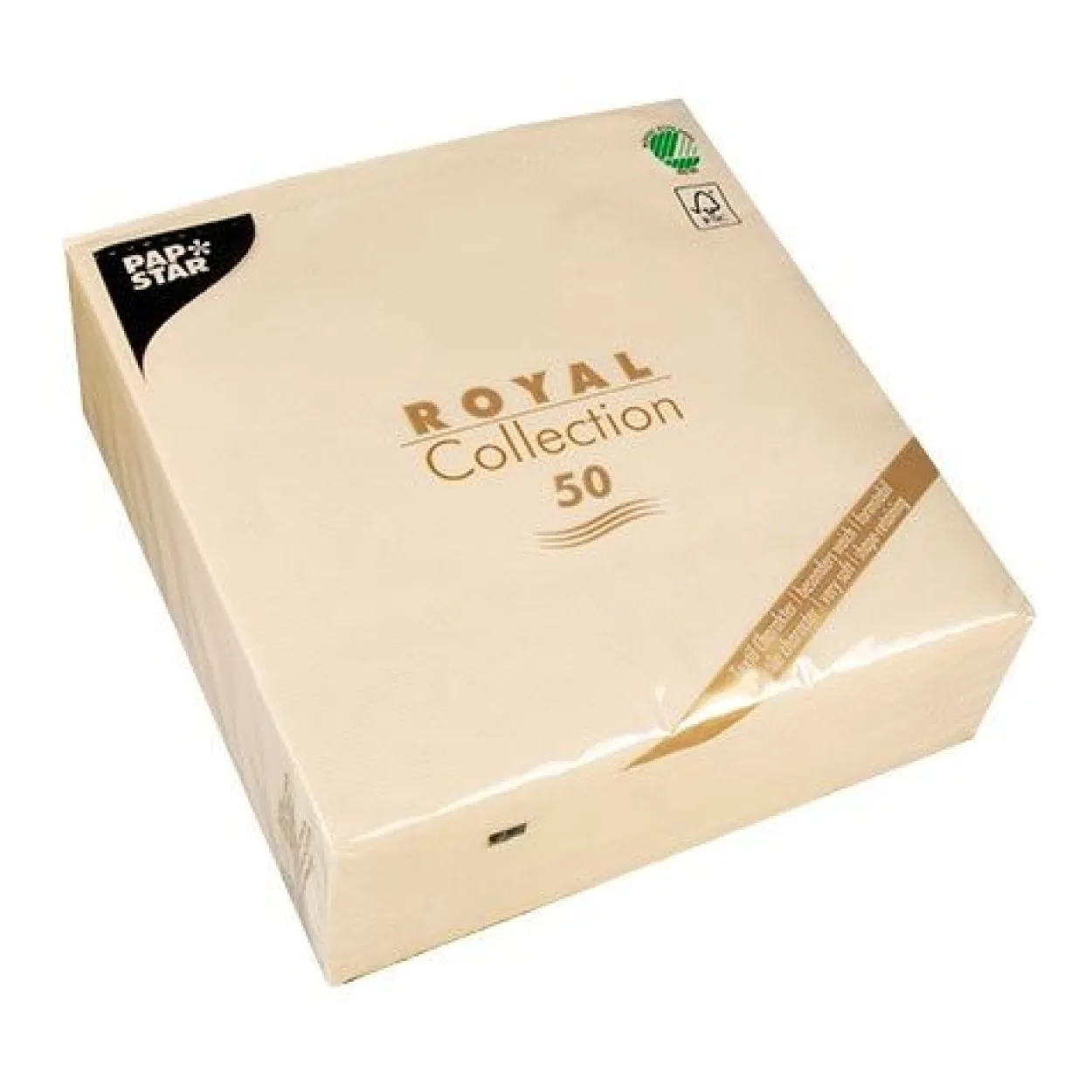 PAPSTAR Servietten champagner 3-lagig 20,0 x 20,0 cm 50 St.