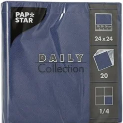 PAPSTAR Servietten Daily Collection dunkelblau 2-lagig 12,0 x 12,0 cm 20 St.