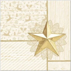 PAPSTAR Servietten Rising Star 50 St. gold