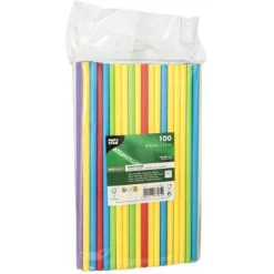 PAPSTAR 100 Strohhalme pure farbsortiert (88481)
