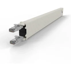 Patchbox Kassette Cat 6A 8HE STP 0,8m grau