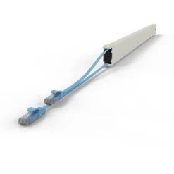 Patchbox Kassette Cat 6A 46HE UTP 2,5m blau