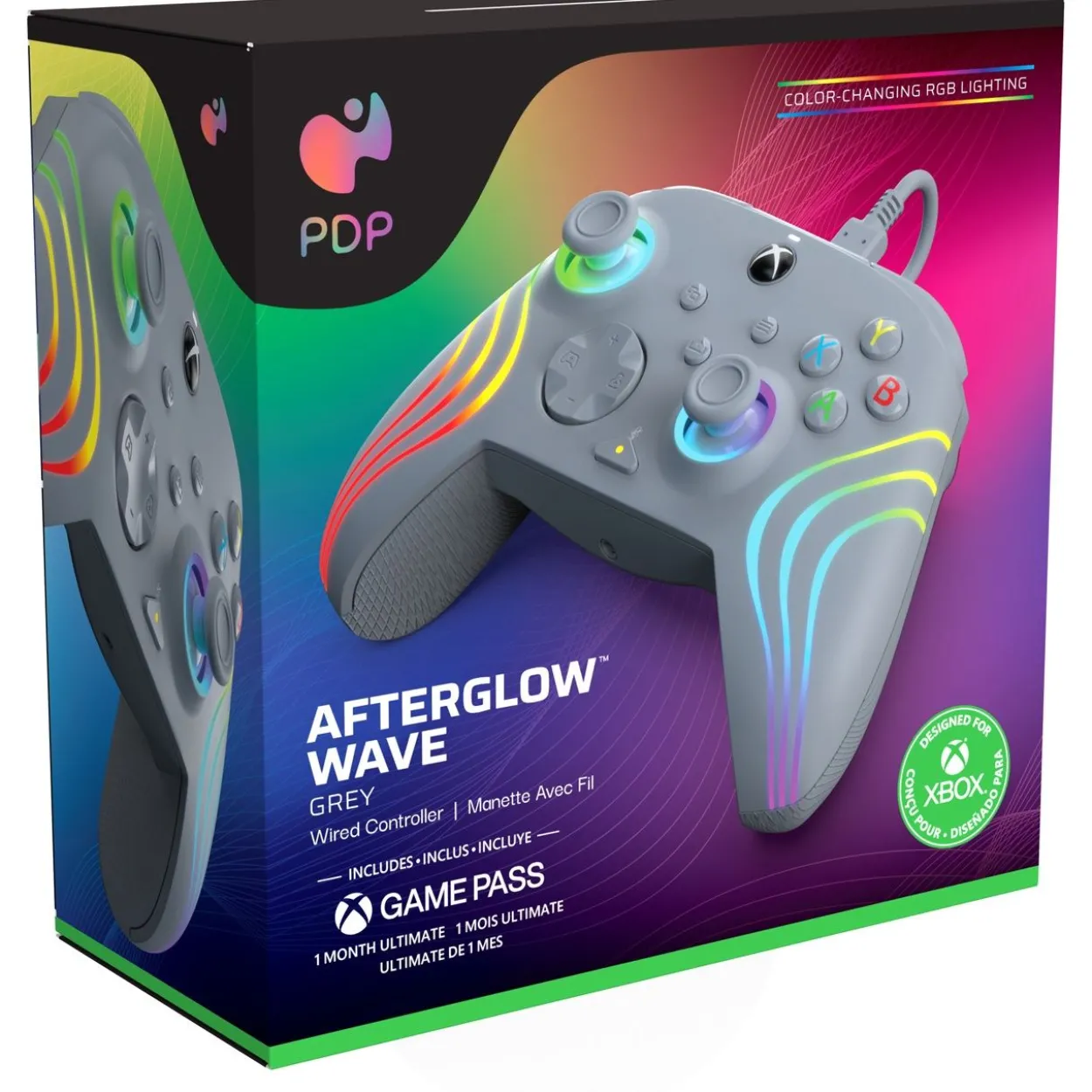 PDP Controller kabelgebunden Afterglow Wave grau XBOX Serie