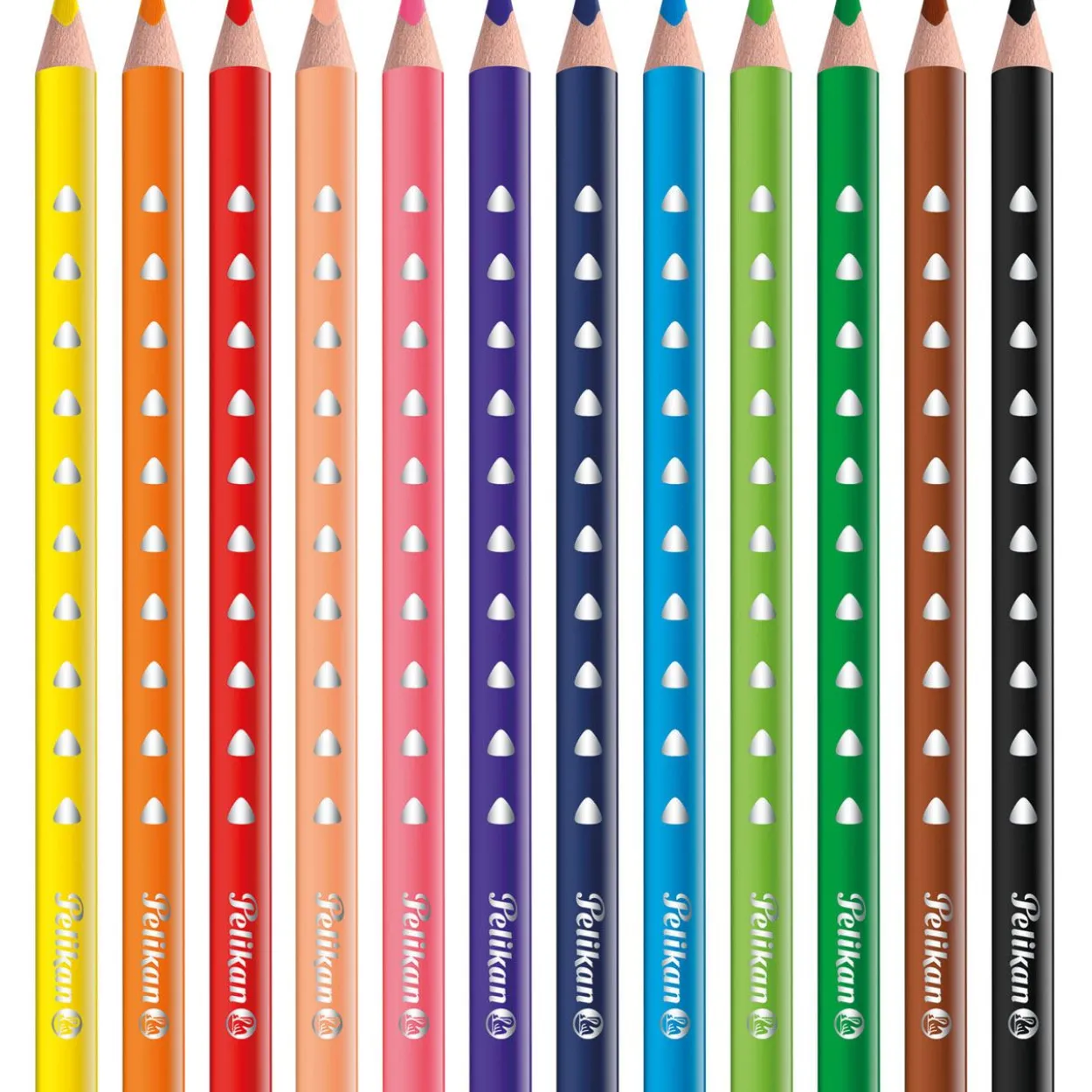 Pelikan Dreikant-Buntstifte Silverino dick, 12er Kartonetui
