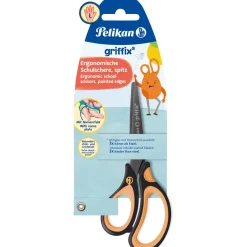 Pelikan griffix Schulschere spitz Linkshänder NeonBlack Blister