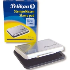 Pelikan Stempelkissen 5 x 7 cm Schwarz Metallic-Gehäuse