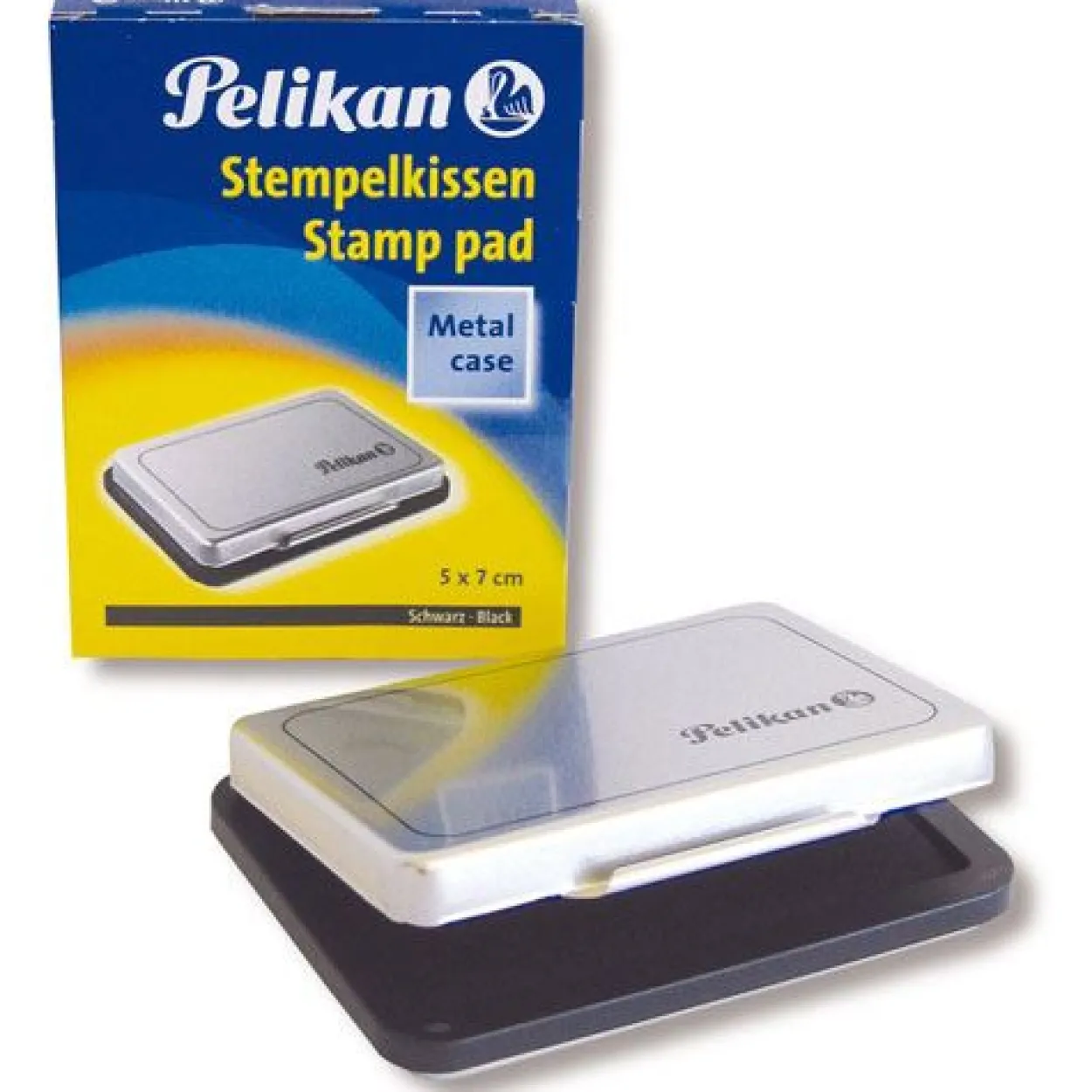 Pelikan Stempelkissen 5 x 7 cm Schwarz Metallic-Gehäuse