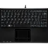 Perixx PERIBOARD-510 H PLUS IT, Mini USB-Tastatur, Touchpad, Hub, schwarz