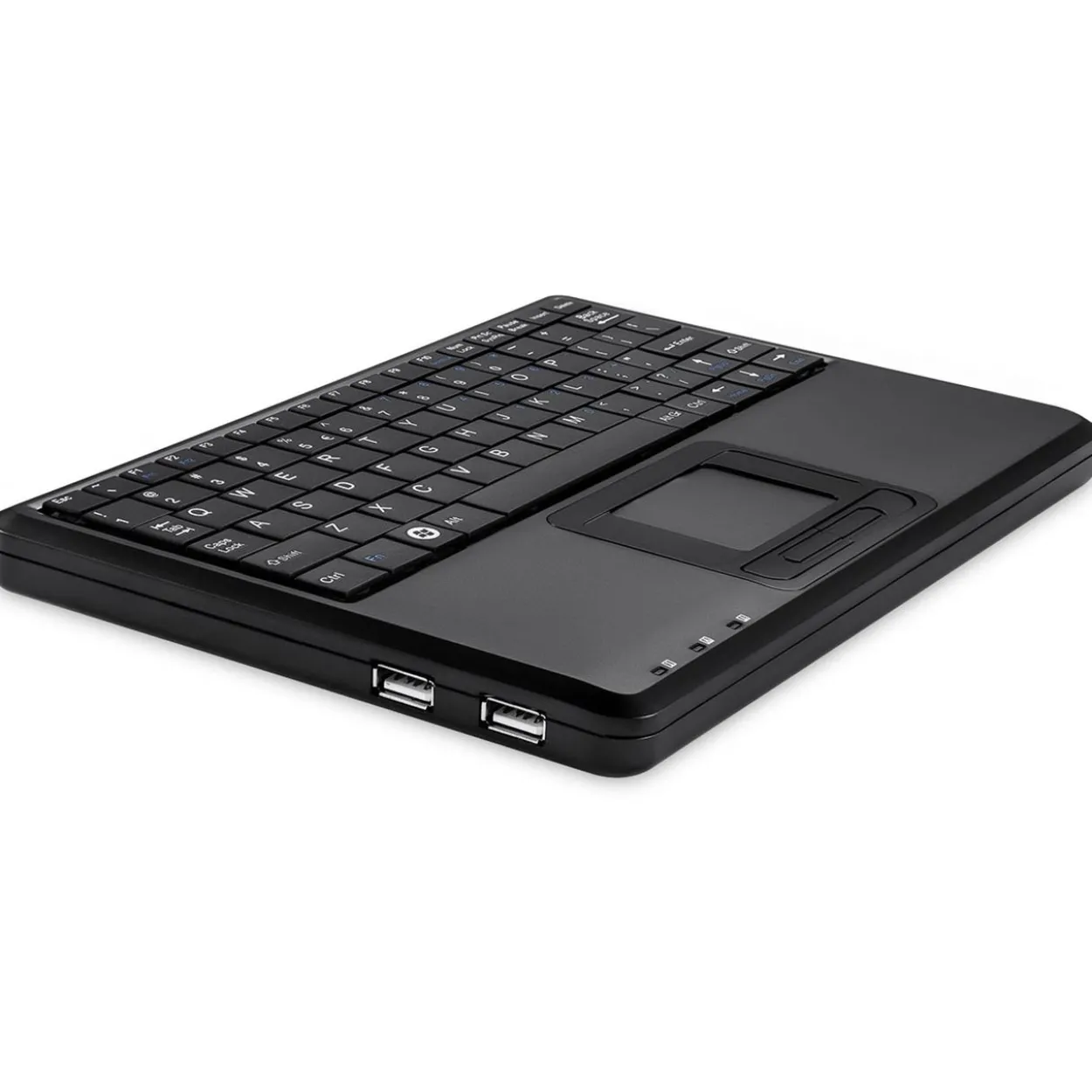 Perixx PERIBOARD-510 H PLUS IT, Mini USB-Tastatur, Touchpad, Hub, schwarz