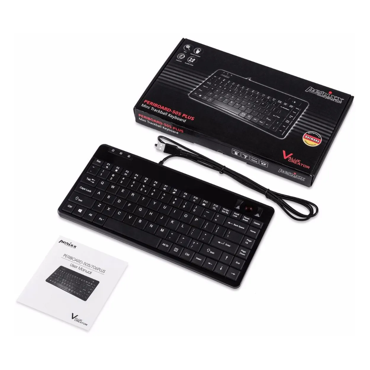 Perixx Periboard-505H PLUS USB Englisch (US) schwarz (kabelgebunden)