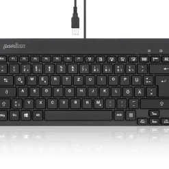 Perixx Periboard-326 Mini USB Deutsch schwarz (kabelgebunden)