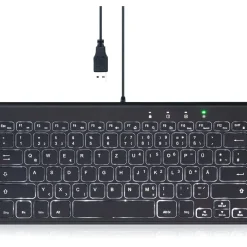 Perixx PERIBOARD-429 USB Deutsch schwarz (kabelgebunden)