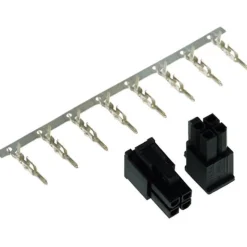 Phobya ATX Power Connector 4Pin Stecker inkl. 4 Pins - 2 Stück Black