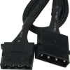 Phobya 4Pin Molex Stromverlängerung 60cm - Schwarz