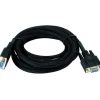 Phobya Serielles Kabel DB9 1:1 - 3m (Stecker - Stecker 9pol) - schwarz gesleevt