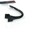 Phobya Strom/SATA Y-Kabel intern 4Pin Molex auf 2x SATA 15cm - Schwarz