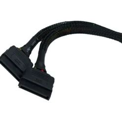 Phobya Strom/SATA Y-Kabel intern 4Pin Molex auf 2x SATA 15cm - Schwarz
