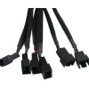 Phobya Y-Kabel 3Pin Molex auf 6x 3Pin Molex 60cm - Schwarz