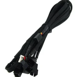 Phobya Y-Kabel 3Pin Molex auf 6x 3Pin Molex 60cm - Schwarz