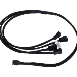 Phobya Y-Kabel 4Pin PWM auf 4x 4Pin PWM 60cm - Schwarz