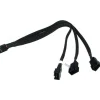 Phobya Y-Kabel 4Pin PWM 3x 4Pin PWM 10cm - Schwarz