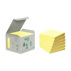 Post-it Recycling Notes Haftnotizen 6541B gelb, 6 Blöcke