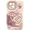 Realpower Flauschi 2,flauschige Handyhülle,weiss/rosa 15