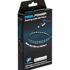 Realpower RealPower Floating lightning/micro USB Cable blau