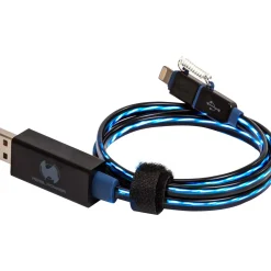 Realpower RealPower Floating lightning/micro USB Cable blau