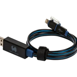 Realpower RealPower Floating lightning/micro USB Cable blau