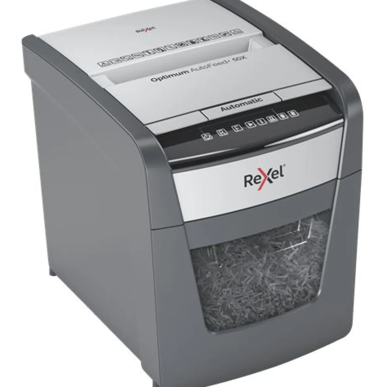 Rexel Aktenvernichter Optimum 50X P4/4x28/50 Blatt/20l/Klamm/Kred/