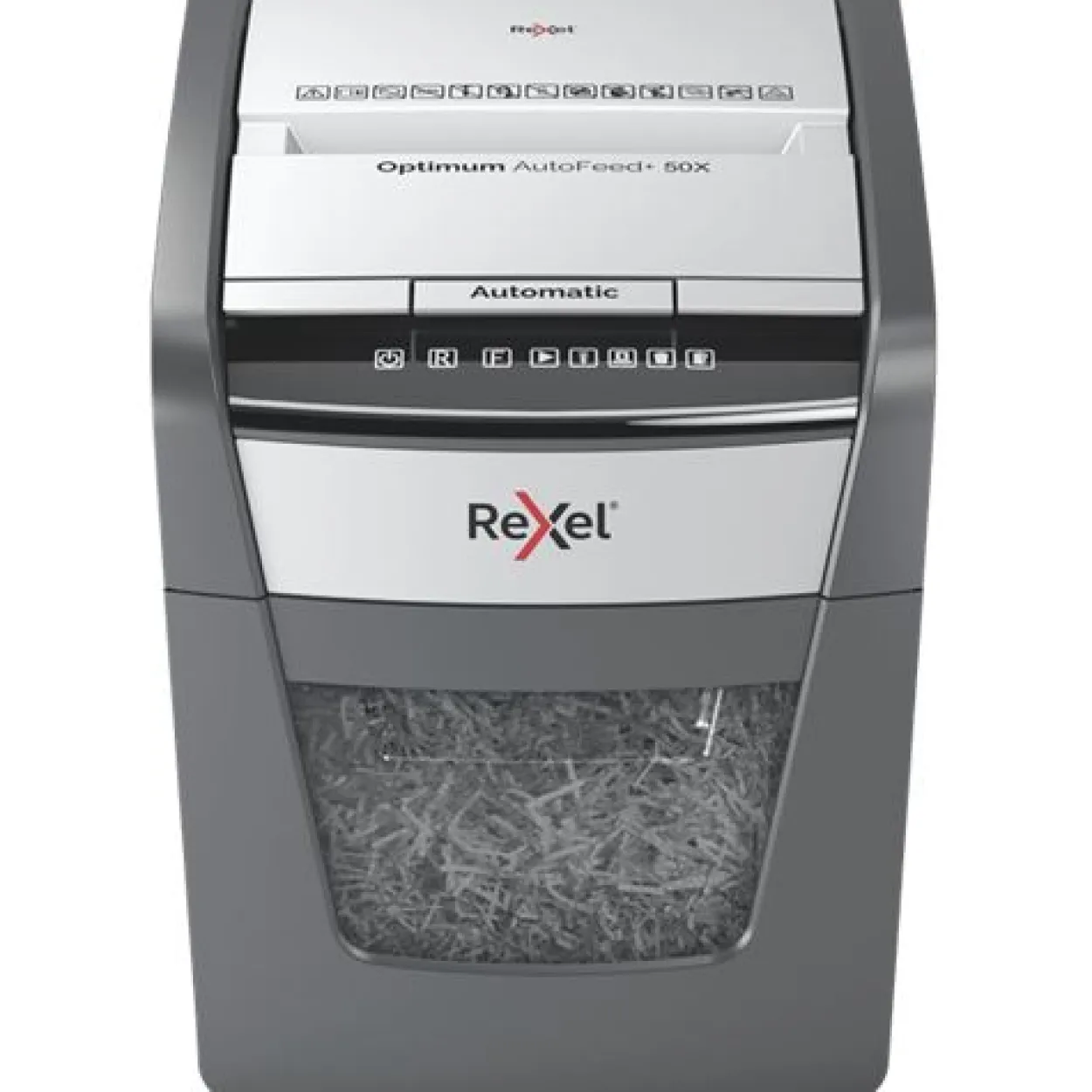 Rexel Aktenvernichter Optimum 50X P4/4x28/50 Blatt/20l/Klamm/Kred/