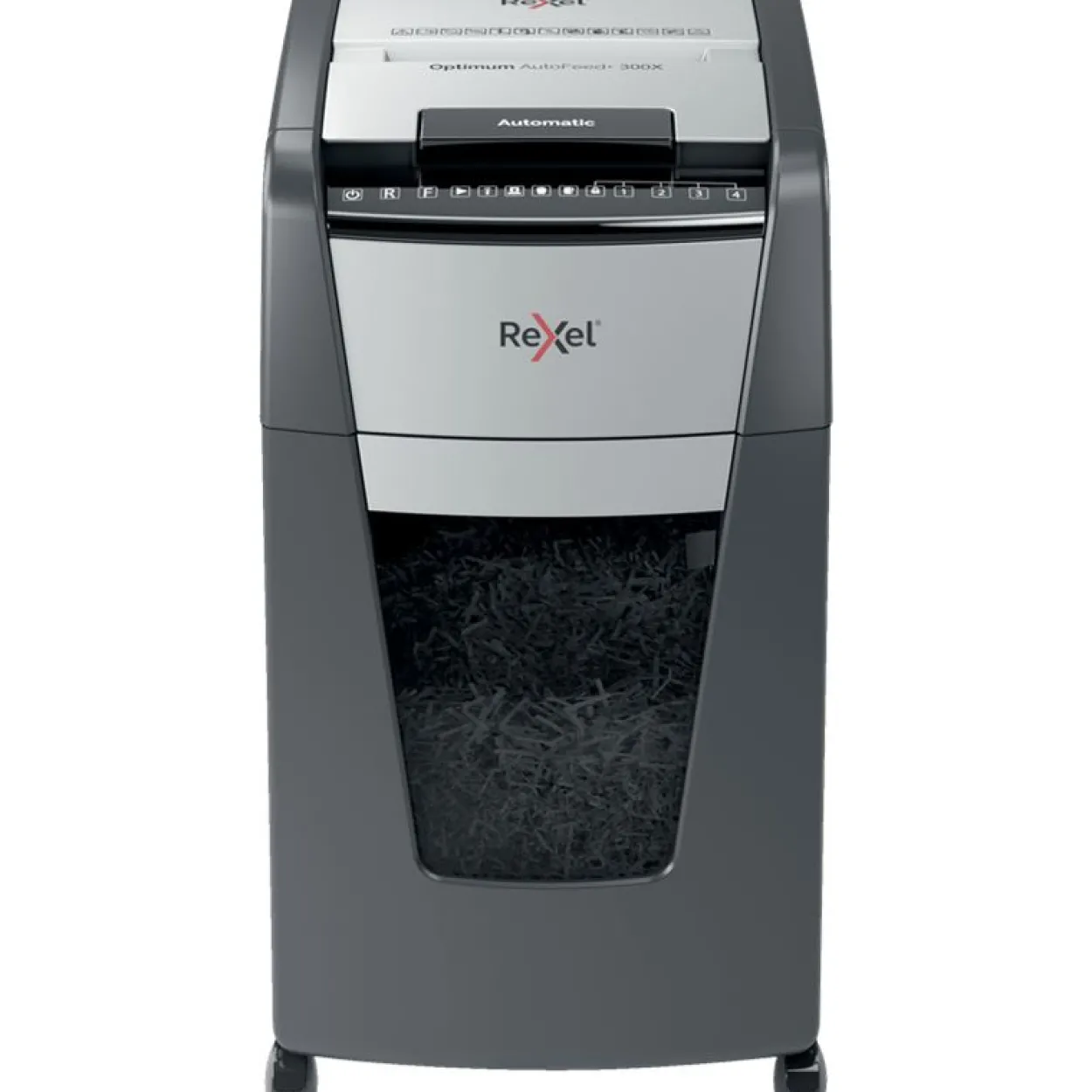 Rexel Aktenvernichter Optimum 300X P4/4x26/300 Blatt/60l/Klamm/Kred/