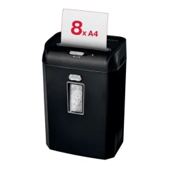 Rexel ProMax REX823 Aktenvernichter mit Partikelschnitt P-4, 4 x 40 mm, bis 8 Blatt, schwarz