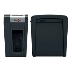 Rexel Secure MC6-SL Aktenvernichter mit Partikelschnitt P-5, 2 x 15 mm, bis 6 Blatt, schwarz