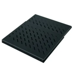 Rittal 19" Fachboden, tiefenvariabel 1HE für TS IT, L-Profilschienen, 19"-Montagerahmen, für Ebenenabstand von 400-600 mm, Schwarz RA