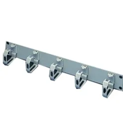 Rittal 19" Rangierfrontplatte, 1 HE, 5 Kabelrangierbügel 44 x 70 mm (Kunststoff), hellgrau RAL 7035